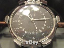 Hamilton GCT 22j WWII 4992B Military Army Navigation Pocket Watch+Army AC Case
