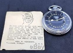 Hamilton GCT 22j WWII 4992B Military Navy Pocket Watch Air Man 24 With Box