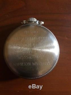 Hamilton GCT Military Master Navigation Pocket Watch WW2 Stainless Steel