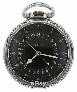 Hamilton GCT Military Pocket Watch 16s 22J Grade 4992B OF WWII Pilot 24hr Army