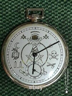 Hamilton Gold Plated Masonic Pocket Watch 17Jewels