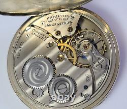 Hamilton Grade 912 Model 2 Size 12s Pocket Watch 14K Gold Filled Rare Fancy Dial