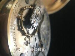 Hamilton Grade 938 Pocket Watch 17 Jewels Gold Filled Case 18 Size Nice