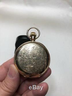 Hamilton Grade 939 14k Gold Pocket Watch Two Star Rarity Only 1310 Made