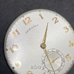 Hamilton Grade 945 Pocket Watch Movement 23 Jewels Openface Ticking F6167