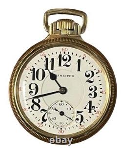 Hamilton Grade 992 16s 21j 10K Gold Filled Keystone Case Pocket Watch Circa 1920