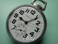 Hamilton LEVER-SET grade 4992B 12-hour DOUBLE SECOND HAND pocket watch, 1943-p89