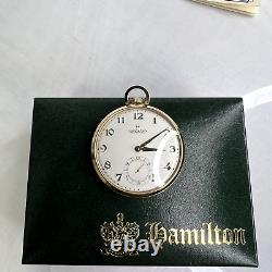 Hamilton Masterpiece Pocket Watch Award 25 Years At GM 1993 Engraved No Chain