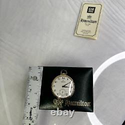 Hamilton Masterpiece Pocket Watch Award 25 Years At GM 1993 Engraved No Chain