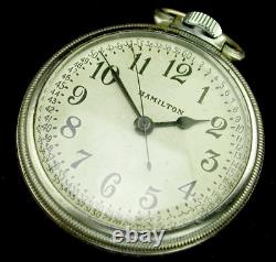 Hamilton Military Skeleton case Montgomery Dial 4992B 22 stone Pocket Watch