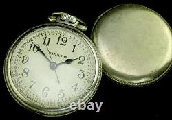 Hamilton Military Skeleton case Montgomery Dial 4992B 22 stone Pocket Watch