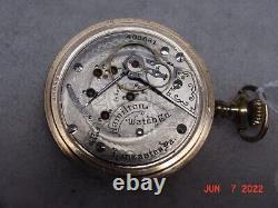 Hamilton Model 1 Grade 924 18s 17j Pocket Watch 20 Year Gold Filled Runs