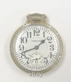 Hamilton Model 2 992E Grade 16 Size 21 Jewel Open Face Railroad Pocket Watch