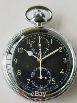 Hamilton Model 23 WW2 Military Chronograph Pocket Watch NEAR MINT
