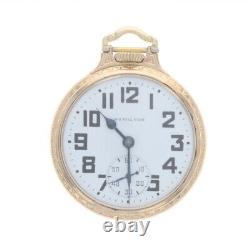 Hamilton Open Face Pocket Watch Gold Filled Mechanical