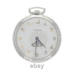 Hamilton Open Face Pocket Watch Gold Filled Mechanical