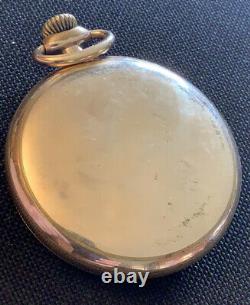 Hamilton, Open Face Pocket Watch, Works Sold As Is. See Scratches On Back Watch