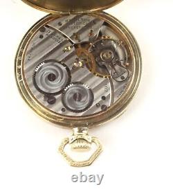 Hamilton Pocket Watch 12 SIZE 17 Jewels 14K. G. F. Signed Case Runs SA-27