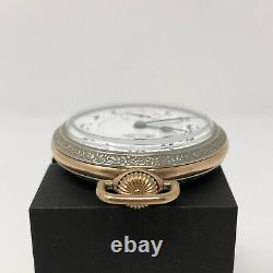 Hamilton Pocket Watch 16s 17j 974 Special RARE Philadelphia Two Tone Case RUNS