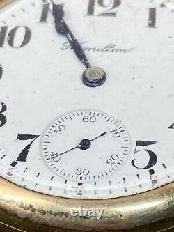 Hamilton Pocket Watch 1914 18s GR 924 Model 1 17 Jewels, 20yr Case, Parts&Repair