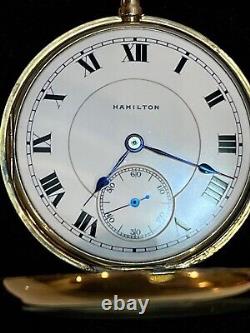 Hamilton Pocket Watch 1916 Grade 956 16s 17 Jewels 25Y gold filled