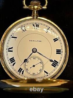 Hamilton Pocket Watch 1916 Grade 956 16s 17 Jewels 25Y gold filled