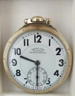Hamilton Pocket Watch 23 Jewel Railway Special 10k Gold Filled