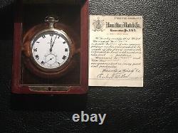 Hamilton Pocket Watch 23 Jewels 920, with Original Box And Papers Bridge Model GF