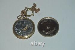 Hamilton Pocket Watch 917 Vintage 1937 Open Face 10K GF Runs