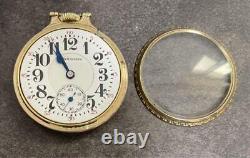 Hamilton Pocket Watch 992 Operation Confirmed Gold Case White Open Face Unisex