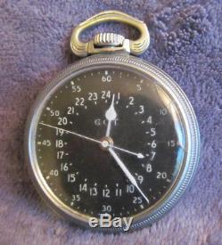 Hamilton Pocket Watch GCT 22J Navigation Master WWII AN5740 FOR PARTS/REPAIR
