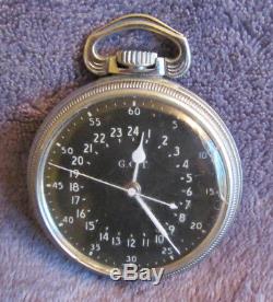 Hamilton Pocket Watch GCT 22J Navigation Master WWII AN5740 FOR PARTS/REPAIR