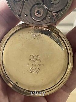 Hamilton Pocket Watch Grade 992 Model 2 16s 21j Military Dial Please Read