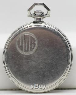 Hamilton Pocket Watch Solid Platinum Grade 922MP 23 Jewel Rare Art Deco LE054