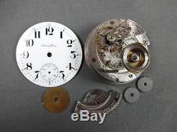 Hamilton Pocket Watch with 1 Santa Monica Movements + Parts Lot Repair Restore