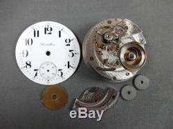 Hamilton Pocket Watch with 1 Santa Monica Movements + Parts Lot Repair Restore