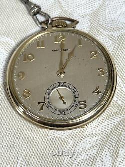 Hamilton Pocket Watch with Original Case and Chain