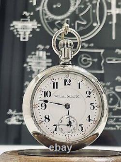 Hamilton Pocket watch 18s 21J double roller Movement on a 59mm Display Case