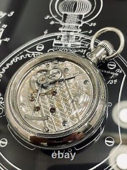 Hamilton Pocket watch 18s 21J double roller Movement on a 59mm Display Case