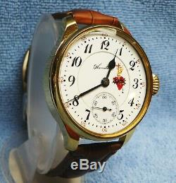 Hamilton RR Grade 973 Mod1 Pocket Watch, 16s 17j, Converted To Wrist Watch, Runs