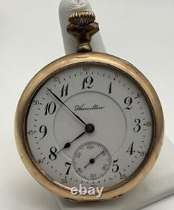 Hamilton Railroad 21j 992 Double Roller Gold Filled Pocket Watch