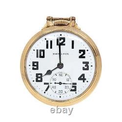 Hamilton Railroad 992B Model 5 21J 16S 10K GF Pocket Watch (Runs)