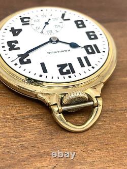 Hamilton Railroad Pocket Watch 1937 Antique 992 10k Gold Filled Case 16S 21J