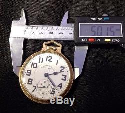 Hamilton Railway Special 10k Gold Filled Pocket Watch 992B WORKING