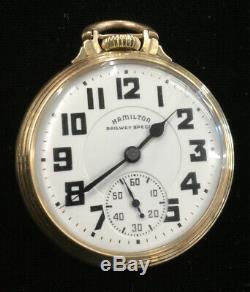 Hamilton Railway Special 992B 21 Jewel Gold Filled 16 Size Pocket Watch