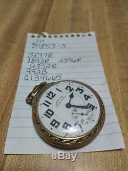 Hamilton Railway Special 992B 21 Jewels Antique Gold Filled Pocket Watch Vintage