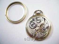 Hamilton Railway Special 992B Pocket Watch Wadsworth 10K Gold Filled Open Face