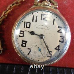 Hamilton Railway Special Pocket Watch Working 21 Jewel 992B 10k Gold Filled