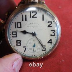 Hamilton Railway Special Pocket Watch Working 21 Jewel 992B 10k Gold Filled