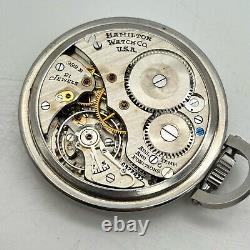 Hamilton Railway Special Railroad Grade 992B Model 5 SS Pocket Watch 21j Runs